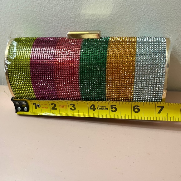 Wanderlust Multi Color Rhinestone Clutch/Purse - Picture 6 of 7